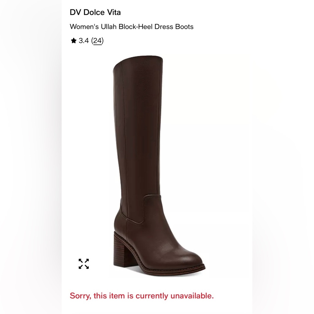 Dolce Vita Dark Brown Block-Heel Boots